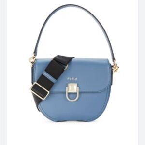 FURLA
Logo Leather Saddle Crossbody Bag